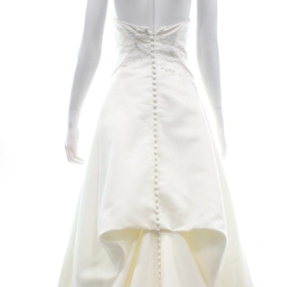 MATTHEW CHRISTOPHER STRAPLESS WEDDING DRESS SIZE 6 - Picture 3 of 9